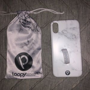 Loopy IPhone XR case - brand new silver marble